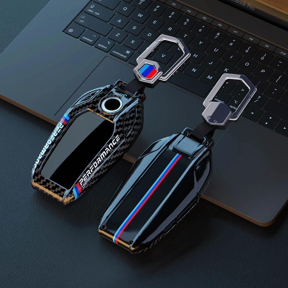 

2025 Car Carbon Fibre Key Cover Case Shell For BMW G30 G12 G11 G32 G31 5 7 Series I8 I12 I15 G01 X3 X4 G02 G05 X5 G07 X7 LED