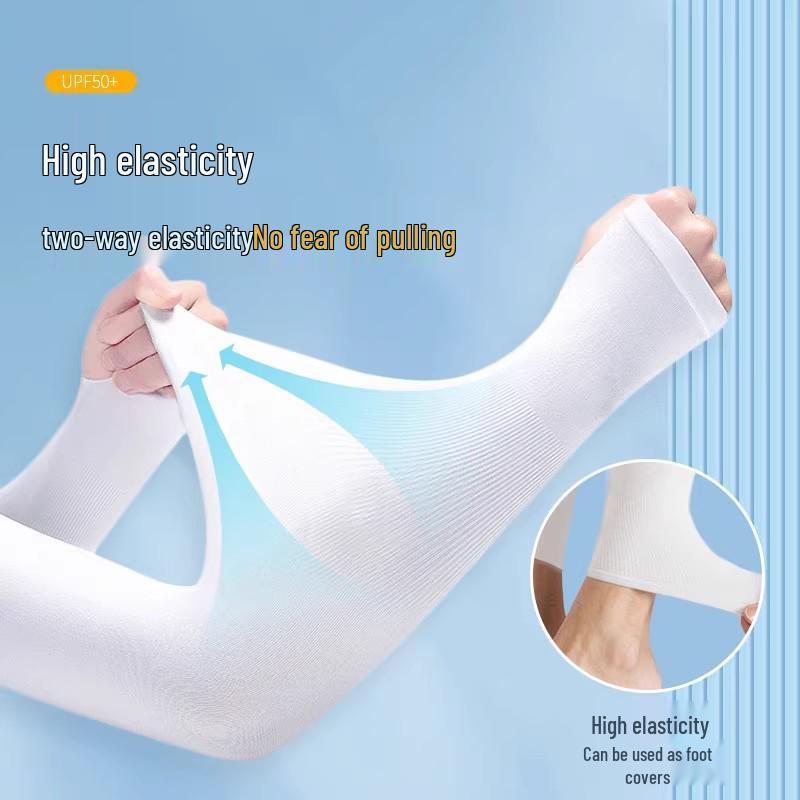 Ice Silk UV Protection Arm Sleeves for Men & Women – Cooling, Lightweight, Cycling Elbow Guards