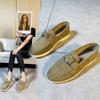 Large size casual single shoes women's fashion one-pedal canvas shoes