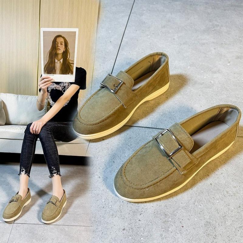 Large size casual single shoes women's fashion one-pedal canvas shoes