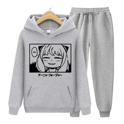 Men Womens Hoodies Anime Printing Tracksuits Jogger Pants Thick Warm Clothes Men Autumn Winter Hoodies+Pants Two Piece Set