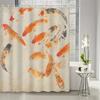 Colorful Koi Fish Shower Curtain - Water-Resistant Fabric for Bathroom - Perfect for Nature and Zen Lovers