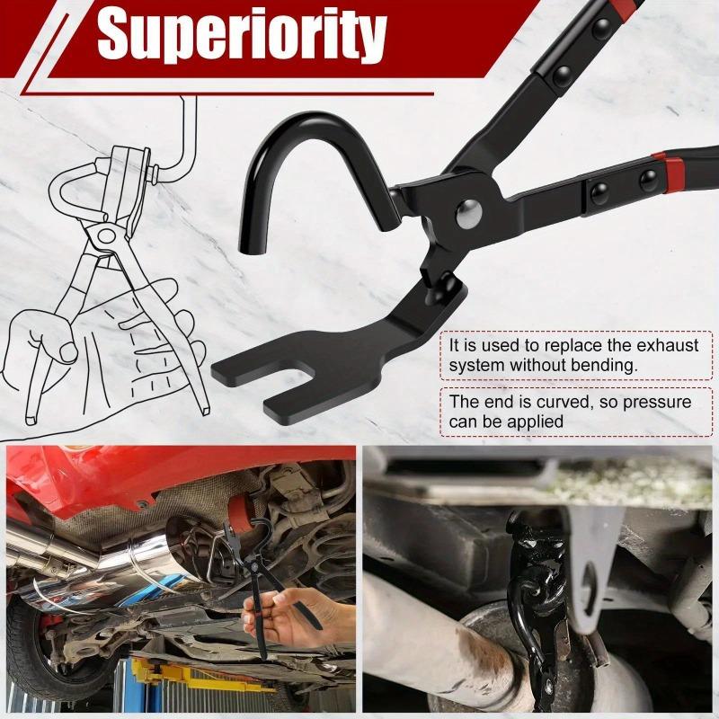 Car Exhaust Hanger Pliers High Carbon Steel Bracket Removal Pliers Non-slip Separate Rubber Bracket Hanger Support Removal Tool.