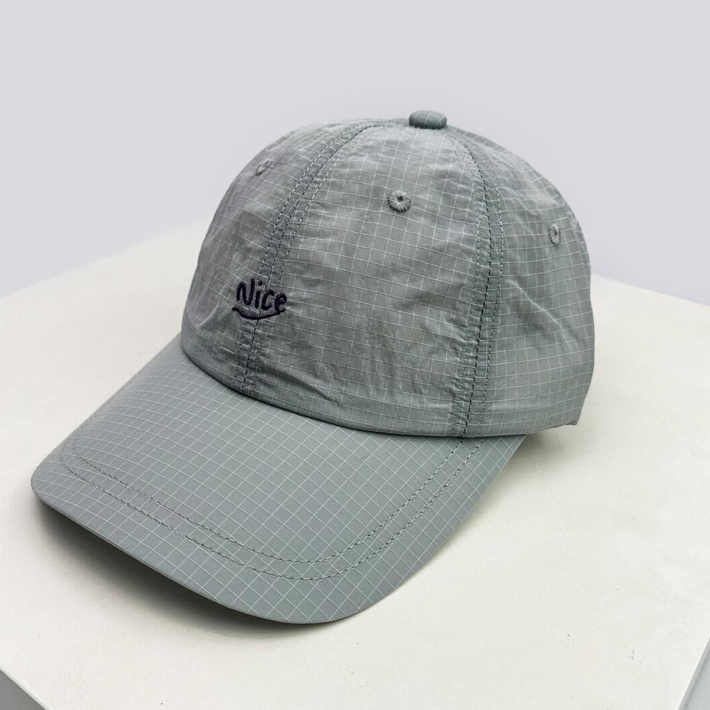 New Unisex Embroidered Nice Letters Simple Baseball Hats Breathable Quick Drying Sunshade Peaked Caps Versatile Small Lattice