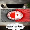 Custom Name Mouse pad Red And White Prague Football Mouse pad, Gaming Mouse Pad, keyboard pad, Desk Decor for computer notebook Fan Birthday Gift
