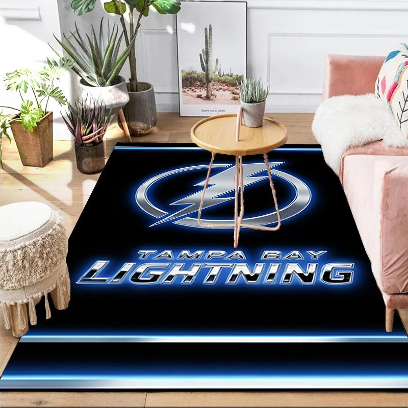 Tampa Lightning Logo Area Rug Suitable for Indoor And Outdoor,Carpets for Kitchens, Homes, Offices, Living Rooms,Home Decor,Christmas Gift