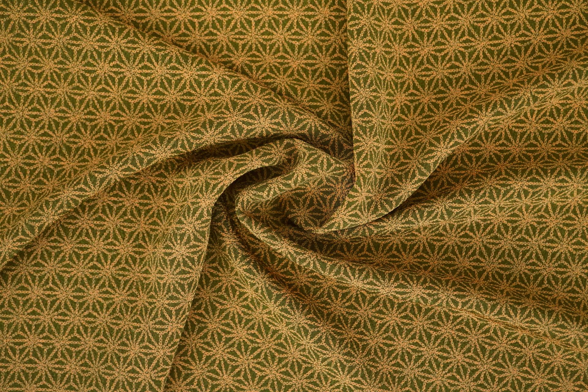 

x x Japanese Edo Washable Made in Japanese Tsumami Japanese Japanese Sold by the Cut [Uni Fiber] [Komon Kobo] [Nikoshi Chirimen] [Hanshiro (B)] зелений