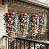 3 Pezzi Fiori di Campanella di Seta Rossi Bianchi Blu Rampicanti per Decorazione Giardino Matrimonio e Festa