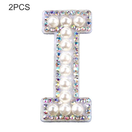 2Pcs DIY Handmade Patch Decor Fabric Adorable English Letter Shape Patch Sticker for Bag