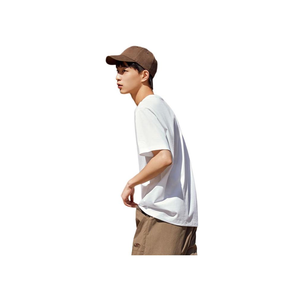 Anta Lifestyle Series Letter Round Neck Loose Short Sleeve T-Shirt Men T-Shirts Snow-White 152428104-1