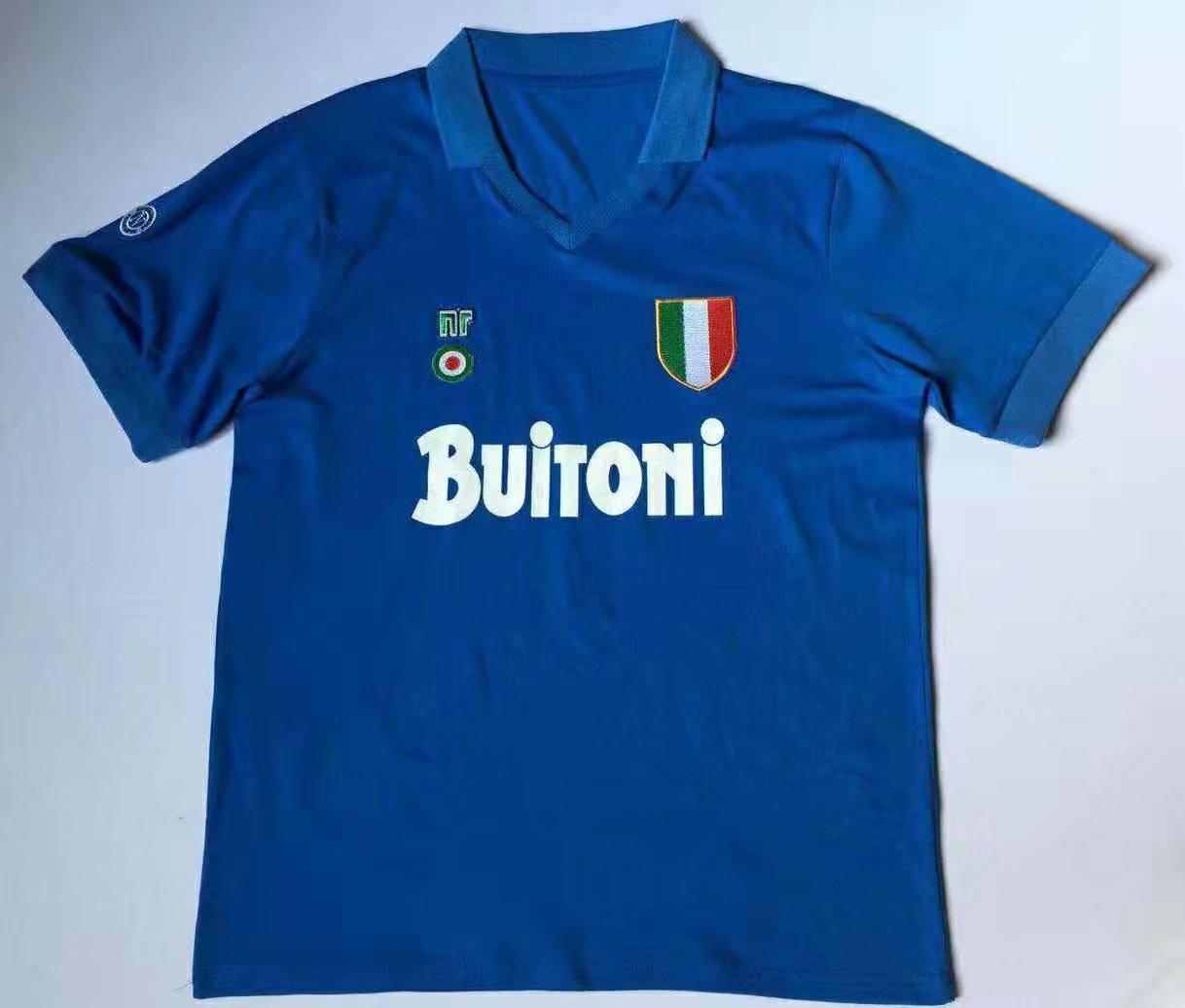 Serie A 87/88 Napoli retro jersey Napoli No. 10, Maradona nostalgic classic football jersey S