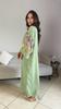 Moroccan Oriental Dress In Sky Blue with Golden Embroidery - Traditional Jellaba for Weddings, Special Occasions, and Ceremonies