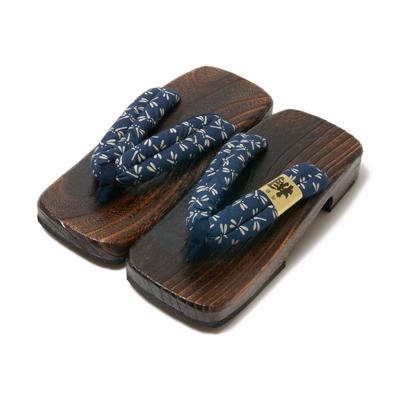 Aiai Men's Burnt Paulownia Wood Geta Sandals with Thick Straps for Comfort and Stability (Ukon Style) (Japanese Shoe Sizes, Adult, Alphabet) Tombo, LL