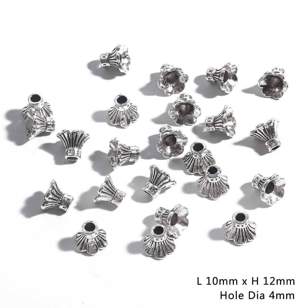 

Ожерелье с кисточкой из старинного серебра с гальваническим покрытием и цветком ручной работы для самостоятельного изготовления Diameter 10x height 12mm, Aperture about 4mm