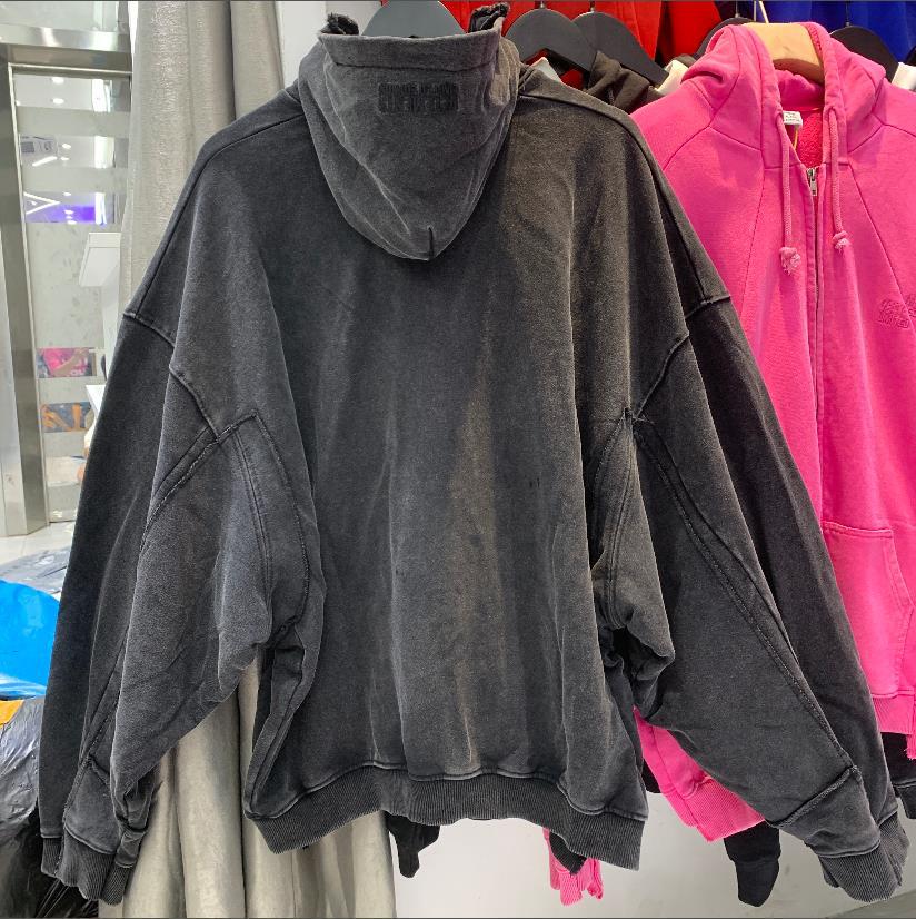 Sudadera con capucha y cremallera Patchwork Unisex de moda 2023