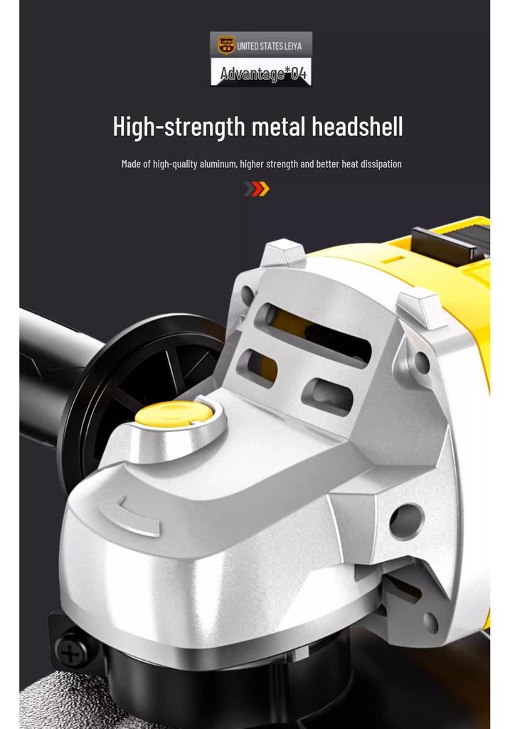 Reya A1620 High Power Brushless Angle Grinder, Lithium Battery Powered Cutting and Polishing Tool