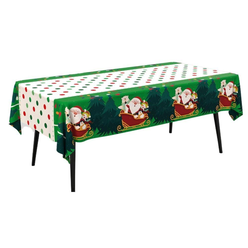 Disposable Christmas Tablecloth Bronzing Table Cover Disposable Tablecloths  New Year Party