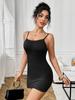 Europe, America 2026 Summer Women's New Lace Splicing Solid Color Slim-fit Hip-wrapped Suspender Dress Short Skirt Wholesale