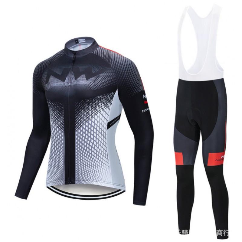 Men Women Cycling Outfit Set Long Sleeve Pants Quick Dry Bike Sportswear Autumn Winter Outdoor Riding