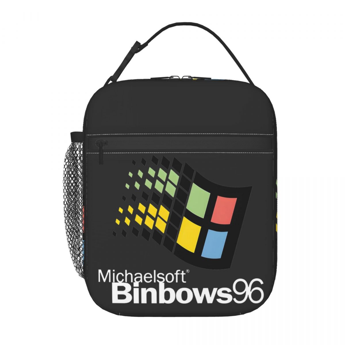 Windows 95 Geeks Nerd Mesh Insulated Lunch Bag for Women Children Portable Food Boxes Thermal Lunch Box Tote One Size