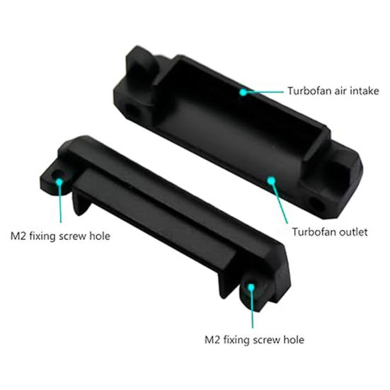2Pcs 3D Printer Fan Air Outlet for 4010 Blower Fan 3D Printer Ventilation Duct Print Head Cooling Fan Air Guide Replacement Parts Accessories