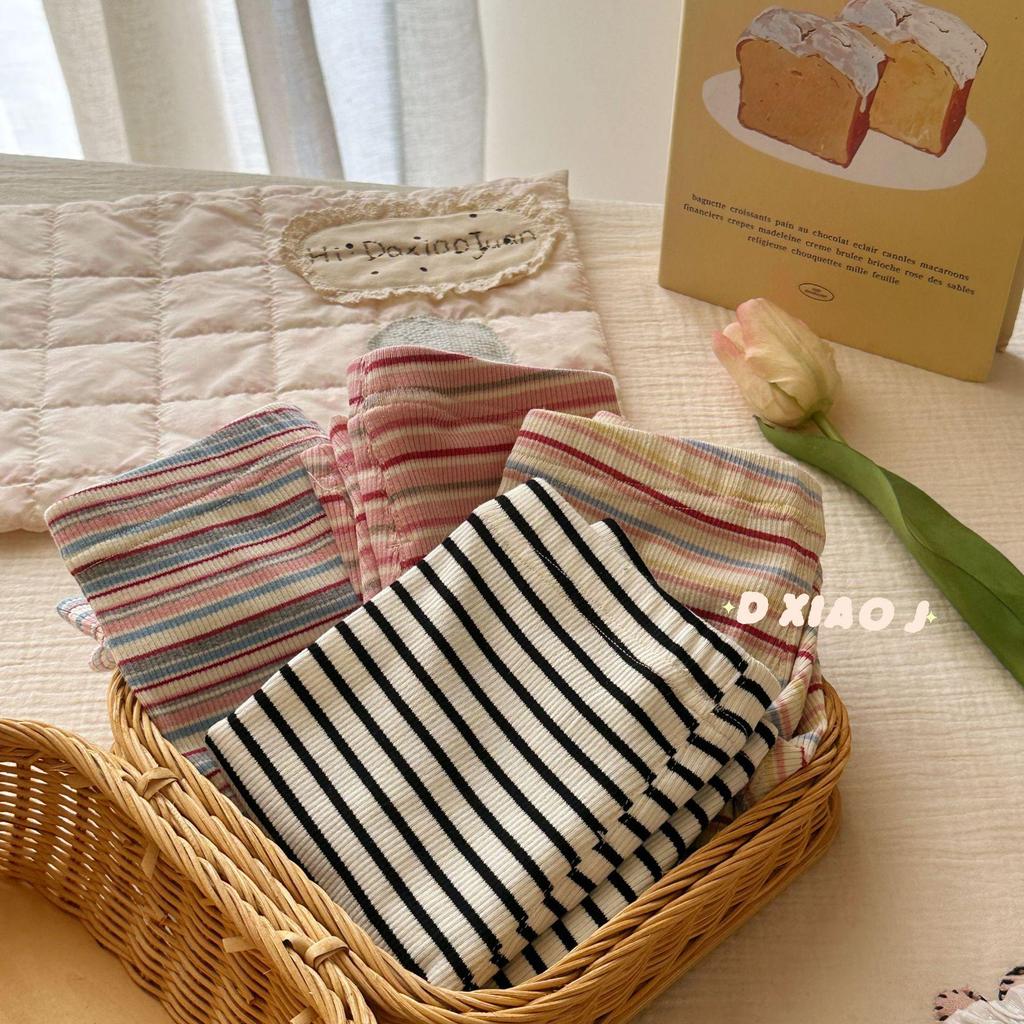 Children's Striped Leggings & Cycling Pants: Available In Large & Small Rolls for Girls & Babies, Korean Style.