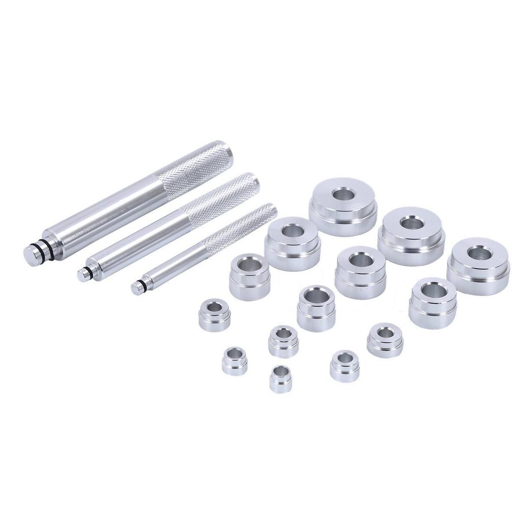 Kit di riparazione per smontaggio cuscinetti 17 pezzi/set Estrattore e installatore paraolio Strumenti automobilistici Kit cuscinetti ruota in alluminio