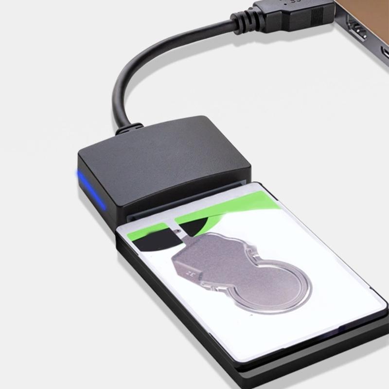 Two Interfaces USB A USB C To SATAs Converters for 2.5inch SSDs HDD External Drive Enclosure Data Backup