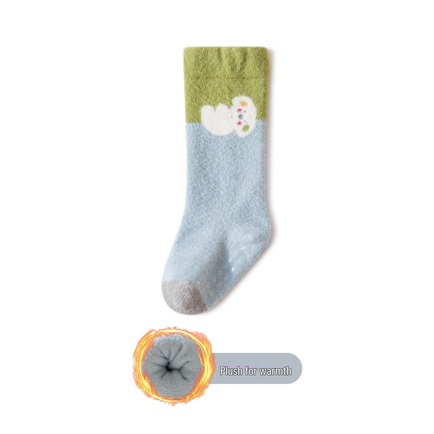 

Теплые Бесшовные Нескользящие Гольфы до середины икры для Малышей - Осенне-Зимний Стиль 5-12 Months M (Fits Foot Length 9-11cm)