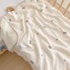 GPPNKC Baby Gauze Cartoon Embroidery Nap Blanket