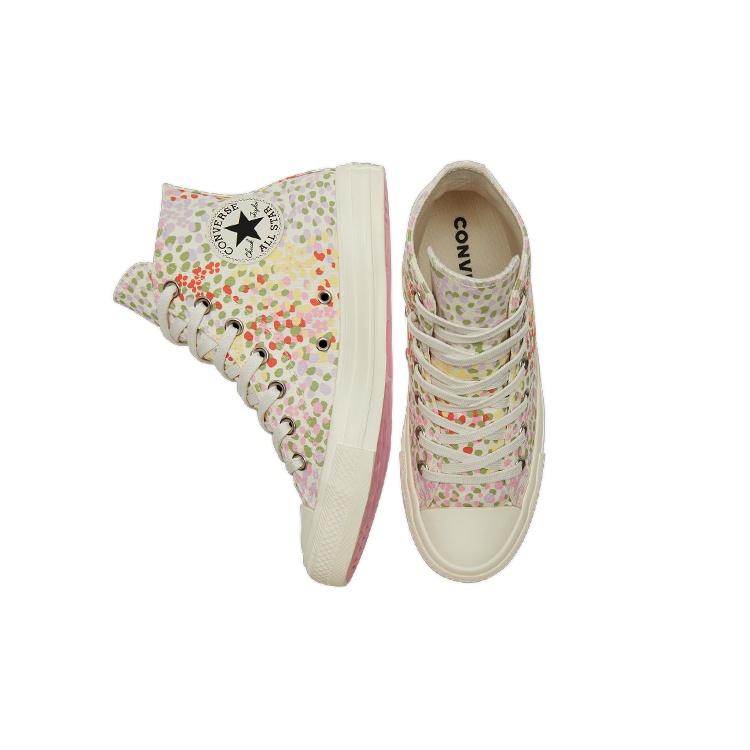 (WMNS) Converse Chuck Taylor All Star High 'Floral Print - Egret' Damen A01594C