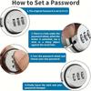 1pc Zinc Alloy 3-digit Combination Lock- Mechanical Lock, Suitable for Cabinets, File Drawers, Storage Boxes, Mailboxes
