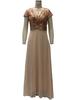 2026 V-Neck Sleeveless Sequin Chiffon Evening Dress for Women