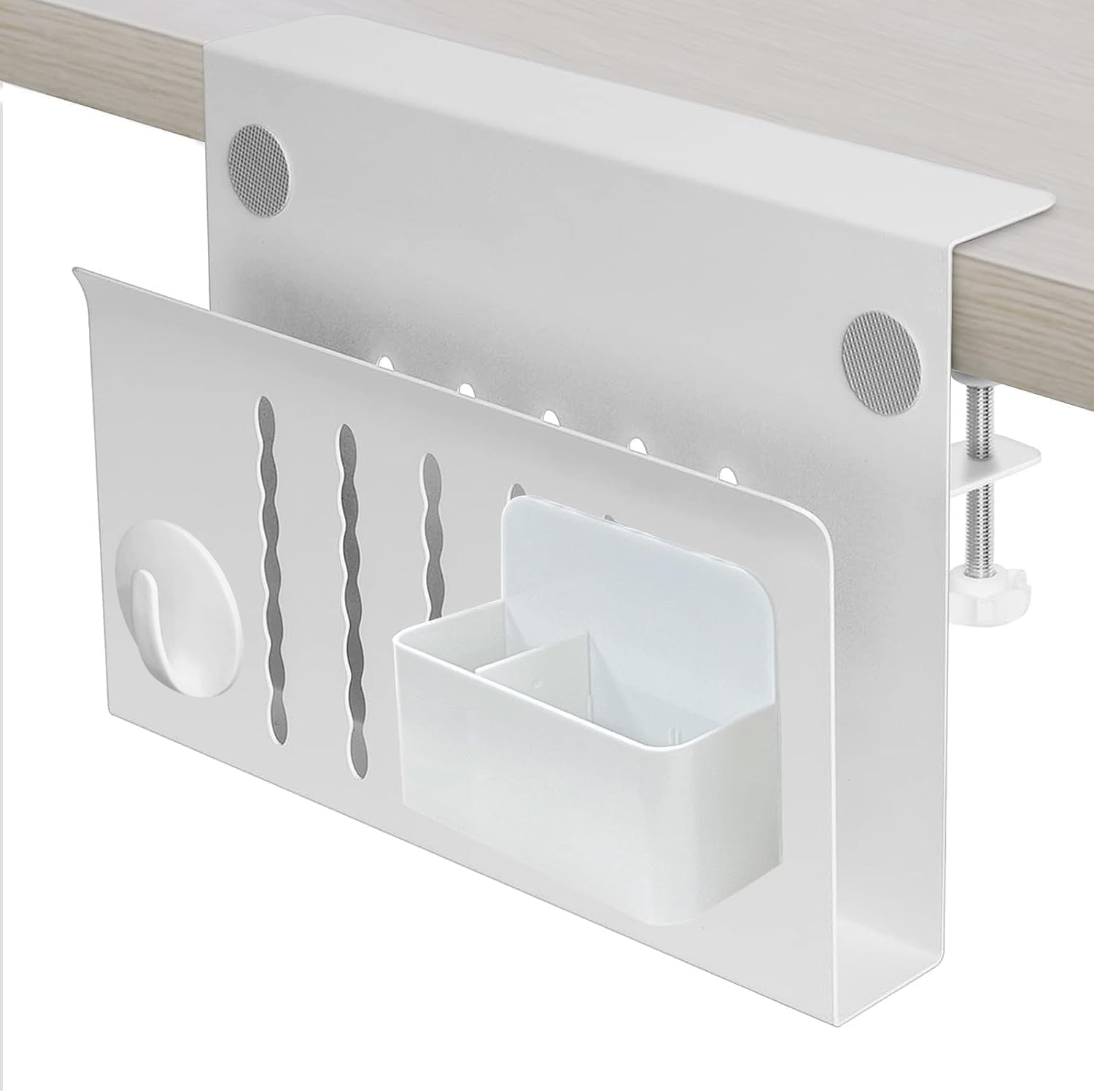 

Tableside Pocket, Desk Storage, PC Stand, Tablet Storage, Document Shelf, Desk Storage, Vertical Clamp-Type, Hides Wires, Interior Accessories,