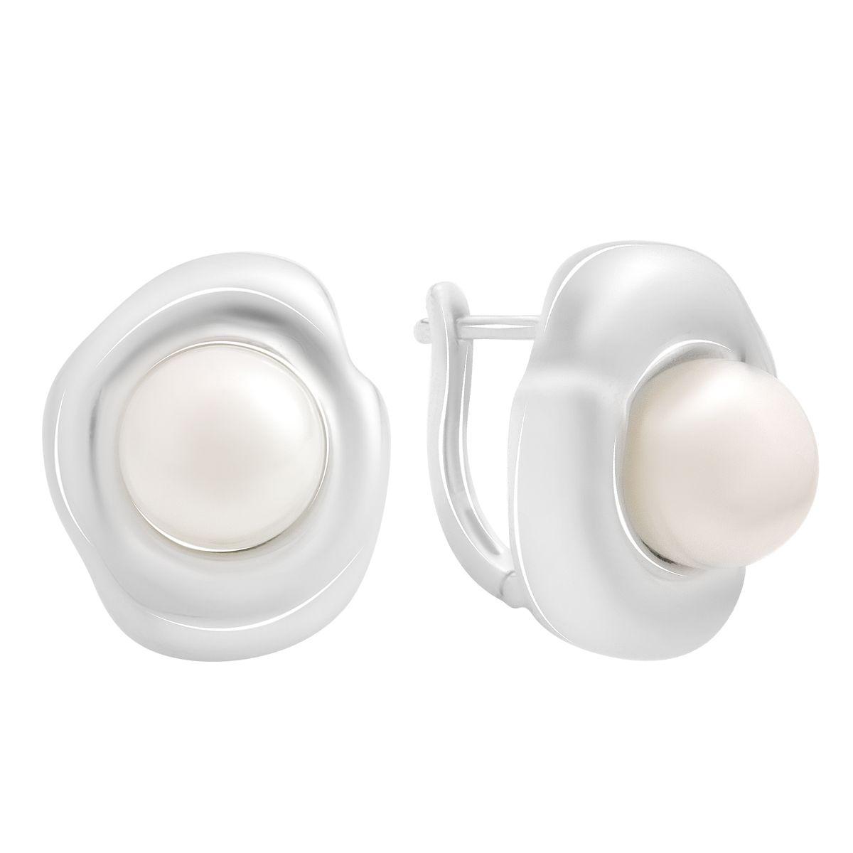 

Серебряные серьги с натуральным жемчугом (2192688) білий