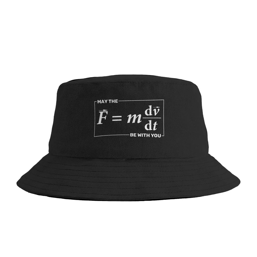 May The (F=m dv dt) Be With You Bucket Hat Summer Retro FisherUnisex Hats For Unisex Women Breathable Beach Travel Caps
