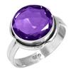 Bague en Argent Sterling 925 Femme Pierre Précieuse Bijou Fait Main Cadeau Halloween Améthyste Saphir Topaze Bleue Citrine Émeraude Iolite Péridot Rubis Costume