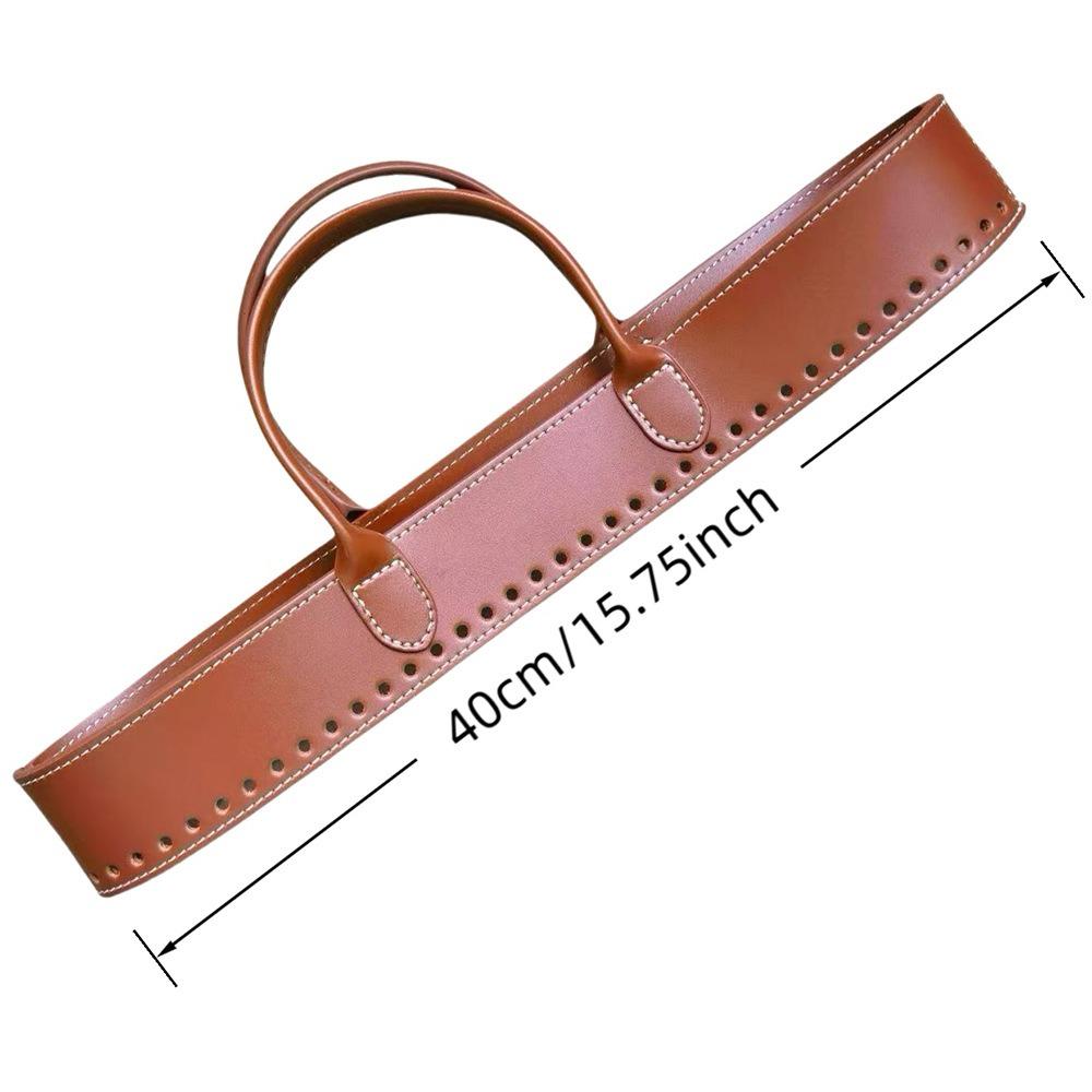 

Self-Made Materials Bag Accessory Handle with 5mm Holes DIY Wallet Making Crochet Bag Accessories Handles Durable Leather коричневий
