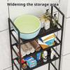 Floor-standing Toilet Storage Rack Bathroom Storage Shelf Non-porous Washing Machine Rack Multi-layer Kitchen Shelf Save Space