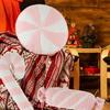 Creative Pink Round Candy Plush Pillow - Christmas Cushion Decoration