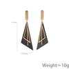 Non-titanium Steel Long Earrings Modify Face Shape Temperament Fringed Earrings Triangle Earrings Niche Personality Design