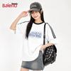 Baleno Women's American Retro Striped Cotton T-Shirt