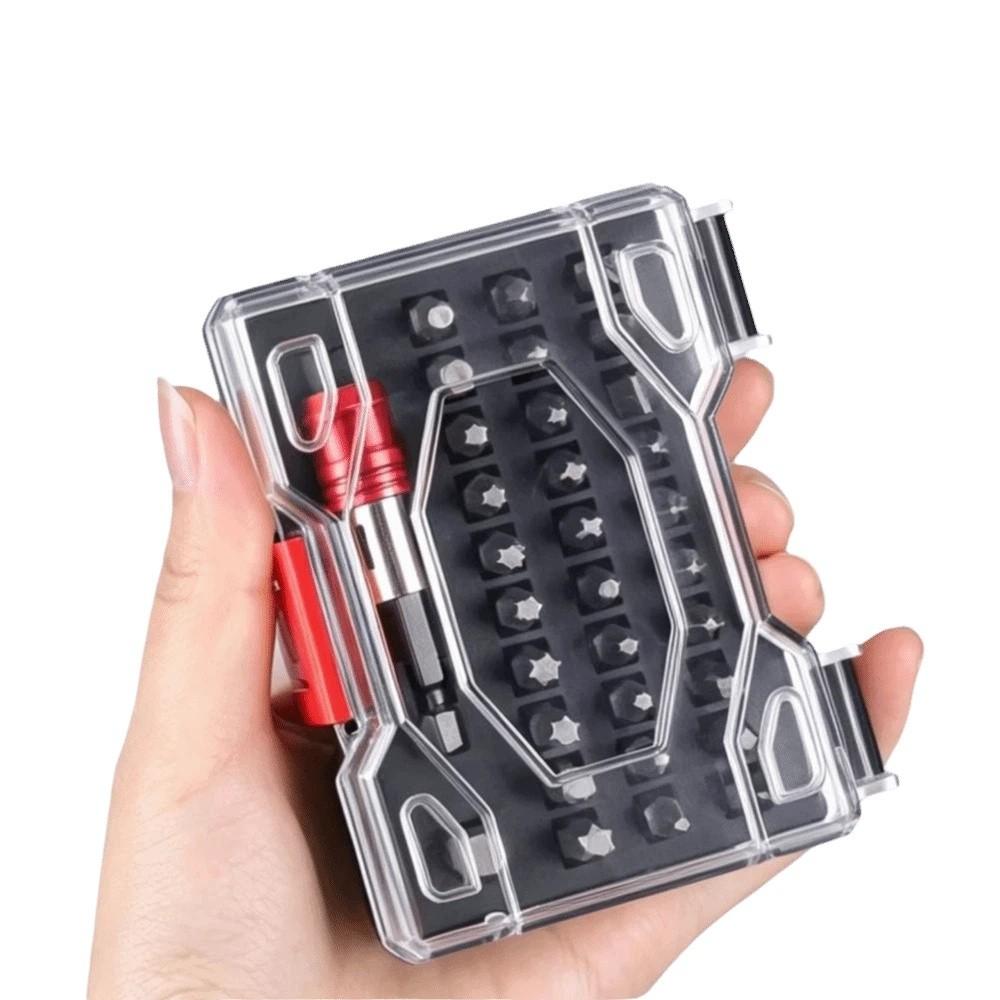 32PCS Portable Electric Screwdriver Bit Set High Torque Magnetic Screwdriver Bits Outdoor Use 32PCS