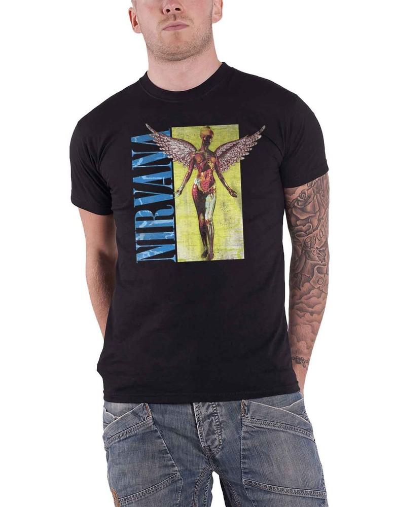 Nirvana T Shirt In Utero vintage band logo new Official Mens Black Size XL Unisex T-Shirt M