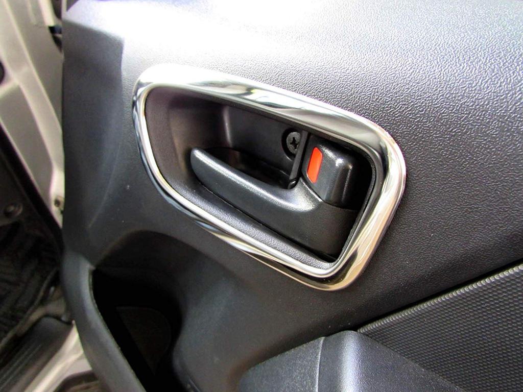 BRIGHTZ Super Mirror Finish Stainless Steel Plated Front Inner Door Handle Covers for Bongo Brawny Van (Plate, 2-Piece Set) TRH200M/GDH206M