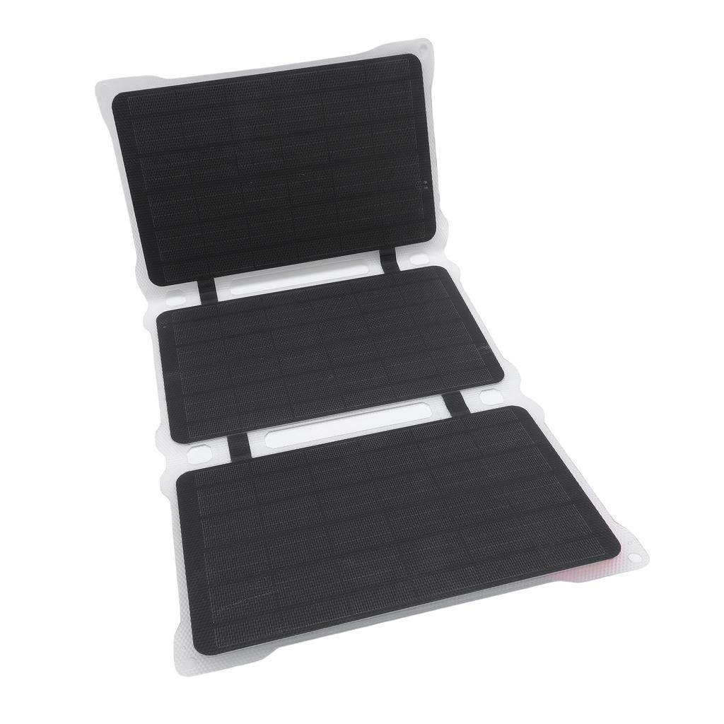 30W Solar Panel 3 Folds Double Sided Monocrystalline Silicon ETFE Panel for Camping Hiking USB Type