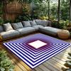 Tuniu Geometric Striped Rug Modern Living Room Floor Carpet Mat Non-Slip Decoration