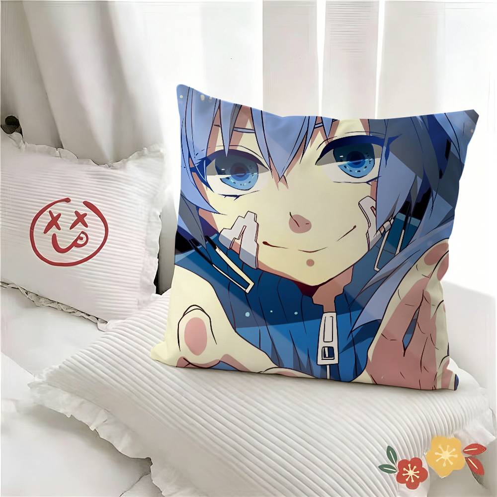 Pc Anime KKageRoUU PPrOjeCtT Pillow Case Fashion Square Pillowcase Bedroom Sofa Room Ins Decoration Leisure