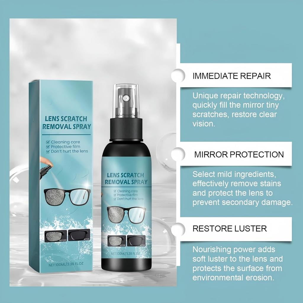 Eyeglass Cleaning Solution Multipurpose Glasses Care Liquid Lens Scratch Cleaning Tools High Concentration Glasses Repair Spray
