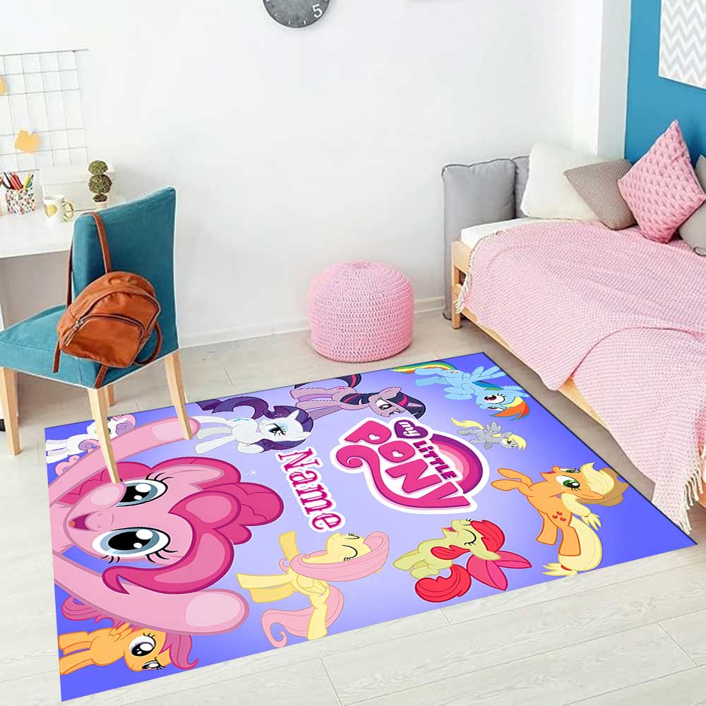 Little Pony (17) Customize your name rug, office chair cushion, home bedroom living room gift.